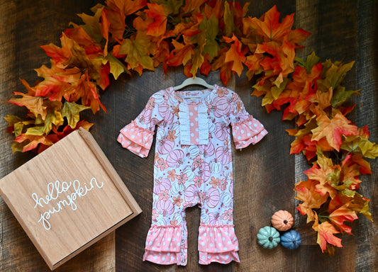 Pumpkin Blossom Ruffle Onesie