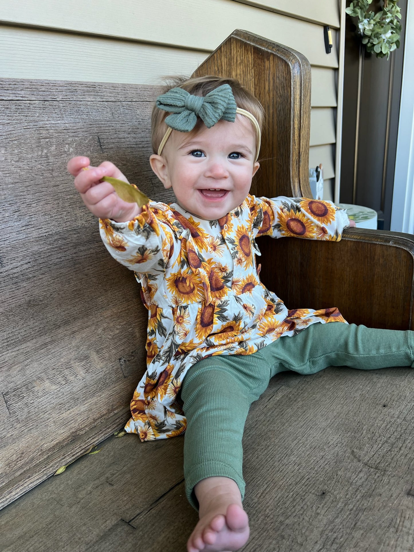 Sunflower and Sage Ruffle Tiered Set