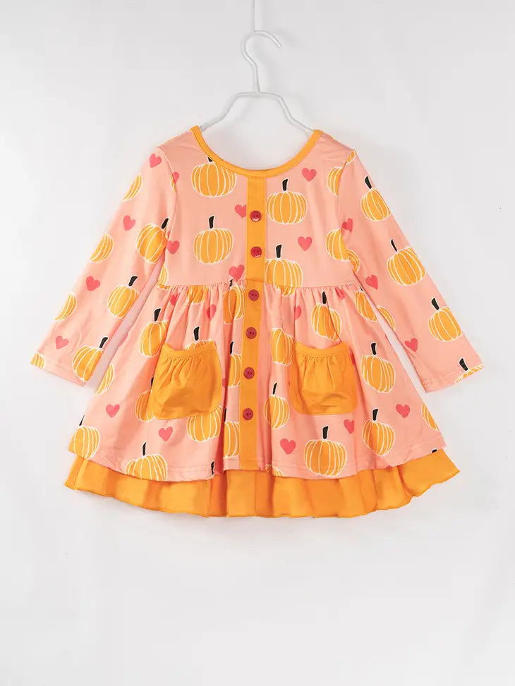 Pumpkin Love Girl's Dress